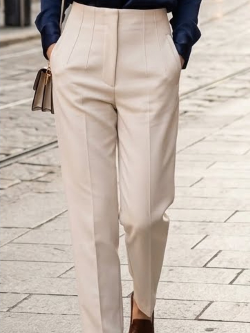ZARA Cream Trousers - Women Pants